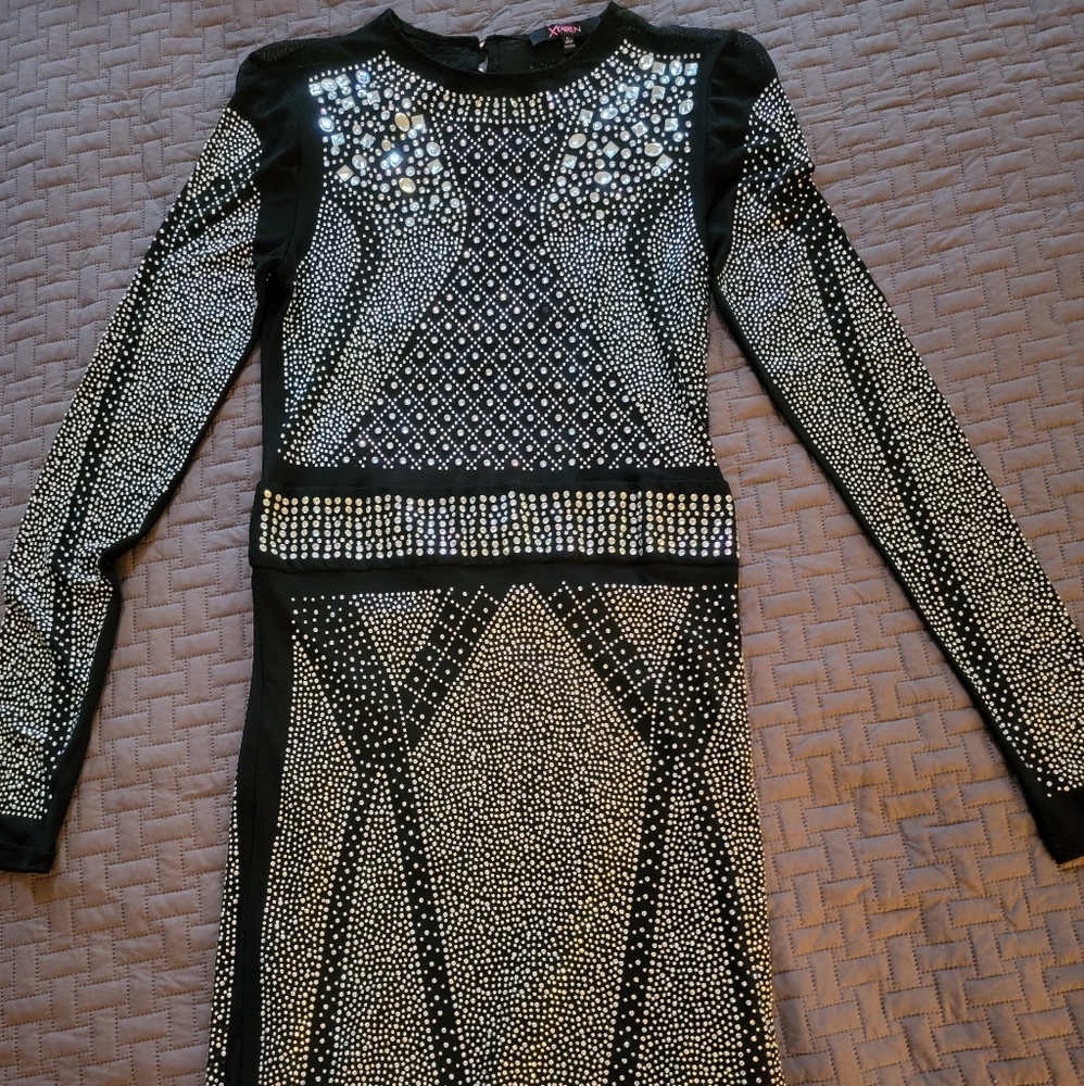 Black Bead/Stud dress